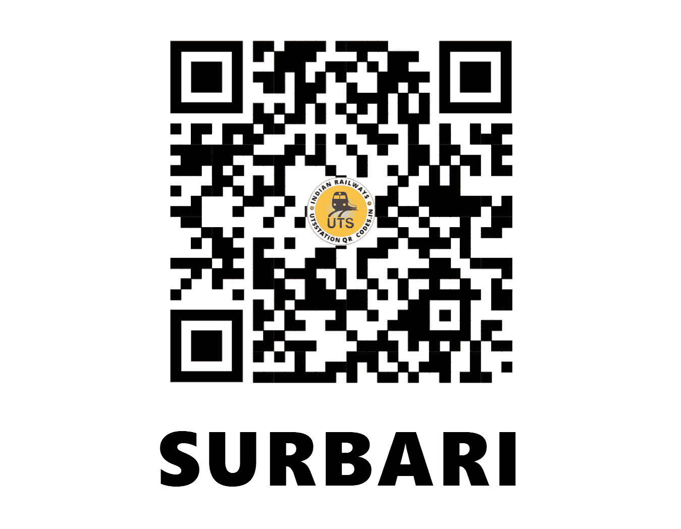 UTS QR Code for SURBARI - SRBR (WR - GUJARAT)