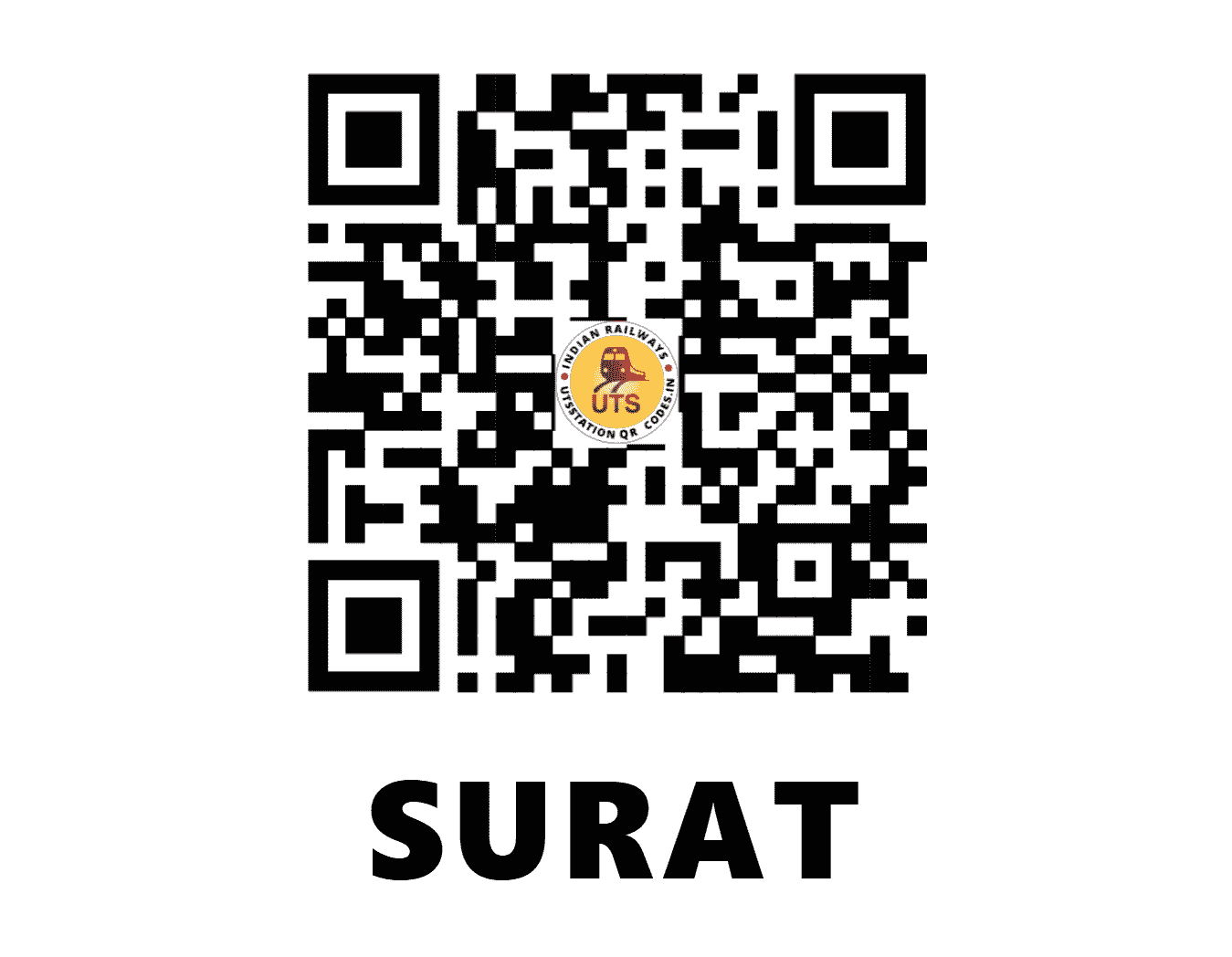 UTS QR Code for SURAT - ST (WR - GUJARAT)