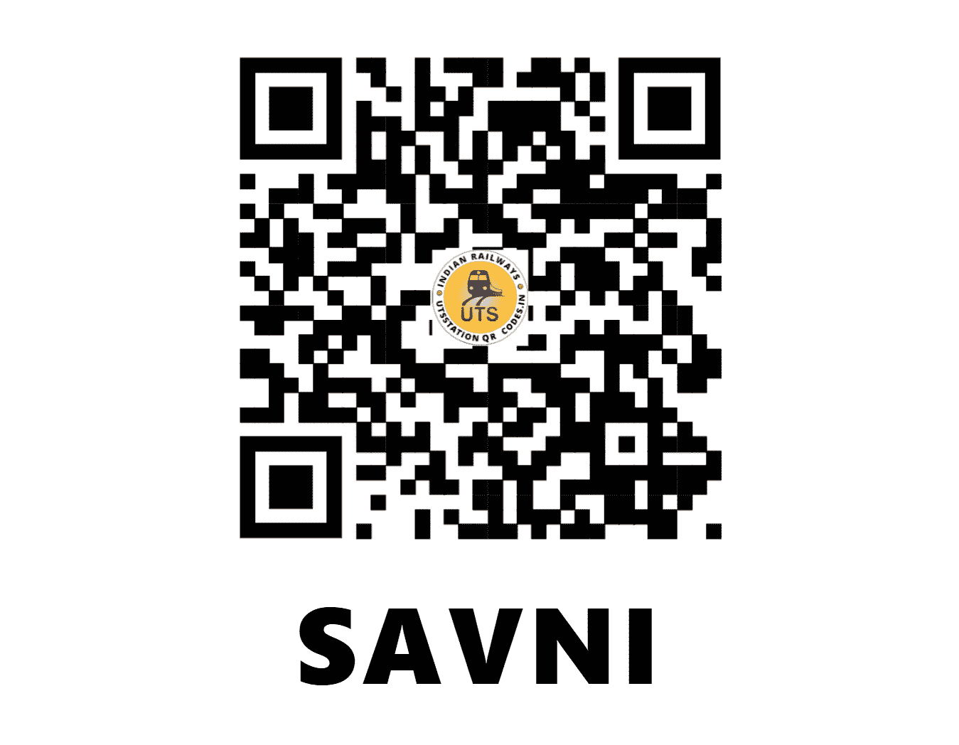 UTS QR Code for SAVNI - SVB (WR - GUJARAT)