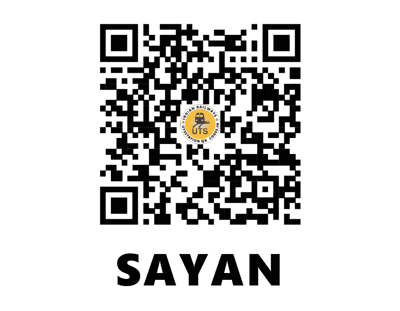 UTS QR Code for SAYAN - SYN (WR - GUJARAT)