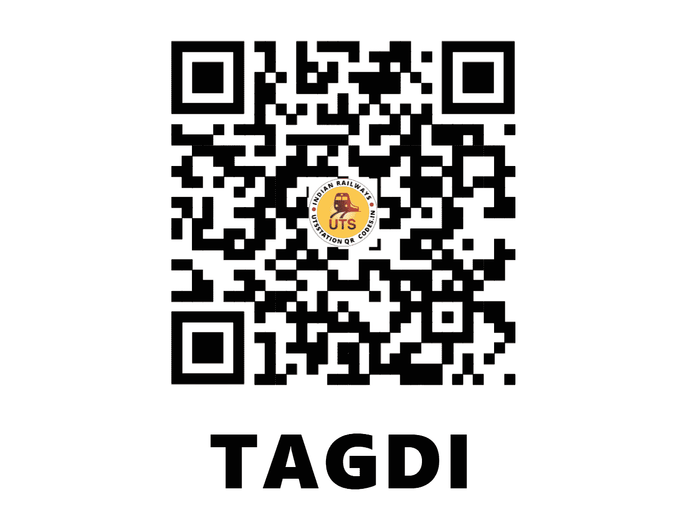 UTS QR Code for TAGDI - TID (WR - GUJARAT)
