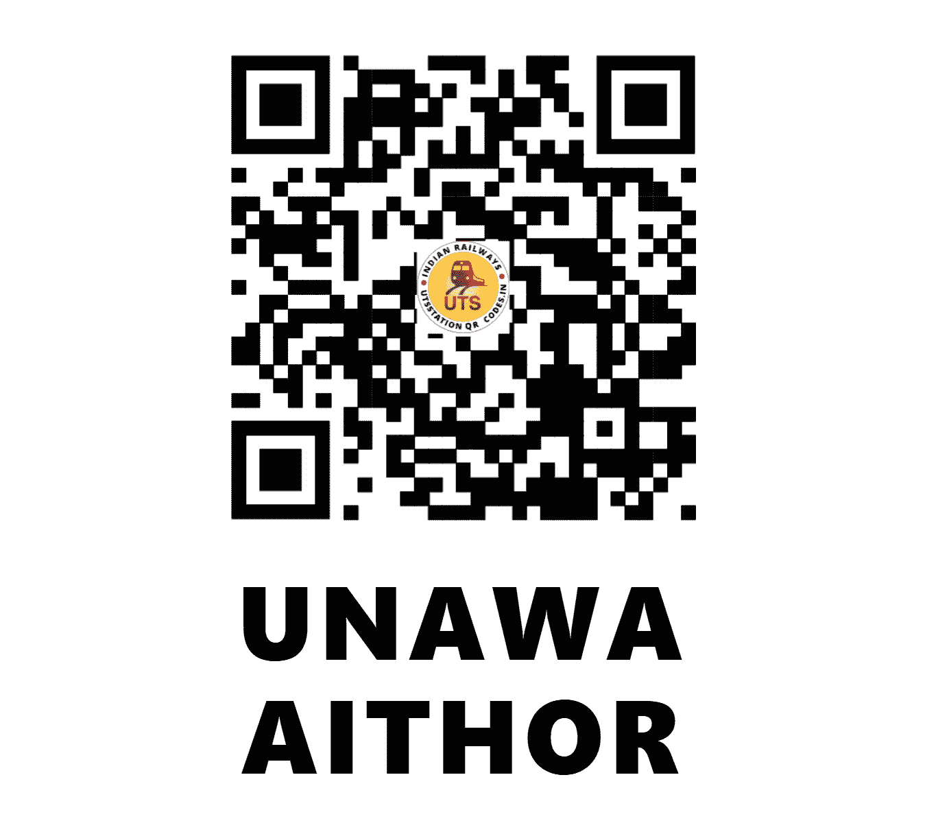 UTS QR Code for UNAWA AITHOR - UAR (WR - GUJARAT)