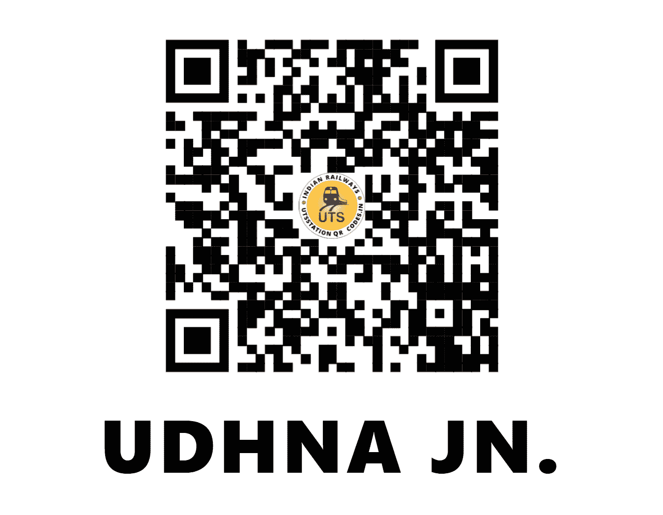 UTS QR Code for UDHNA JN. - UDN (WR - GUJARAT)