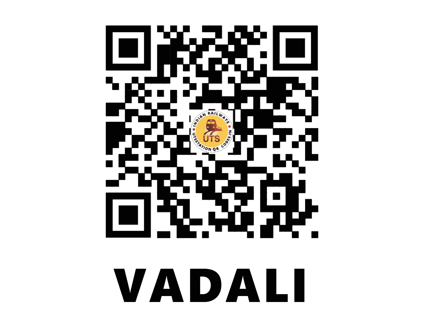 UTS QR Code for VADALI - VAE (WR - GUJARAT)