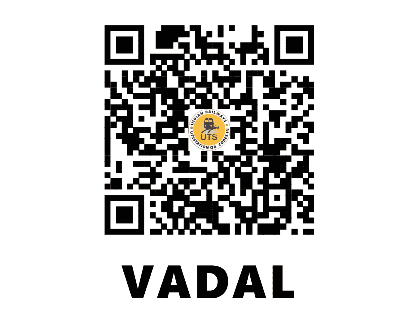 UTS QR Code for VADAL - VAL (WR - GUJARAT)