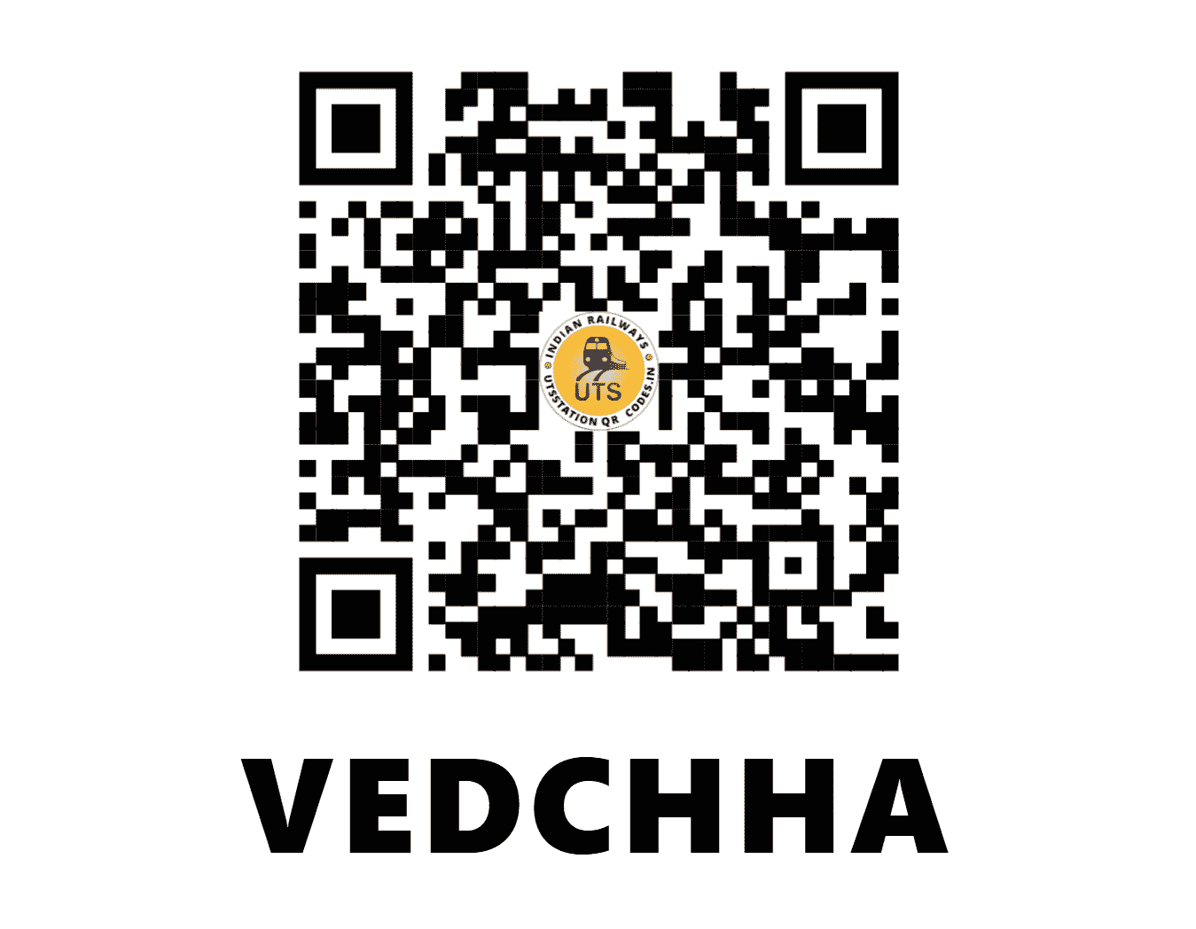 UTS QR Code for VEDCHHA - VDH (WR - GUJARAT)