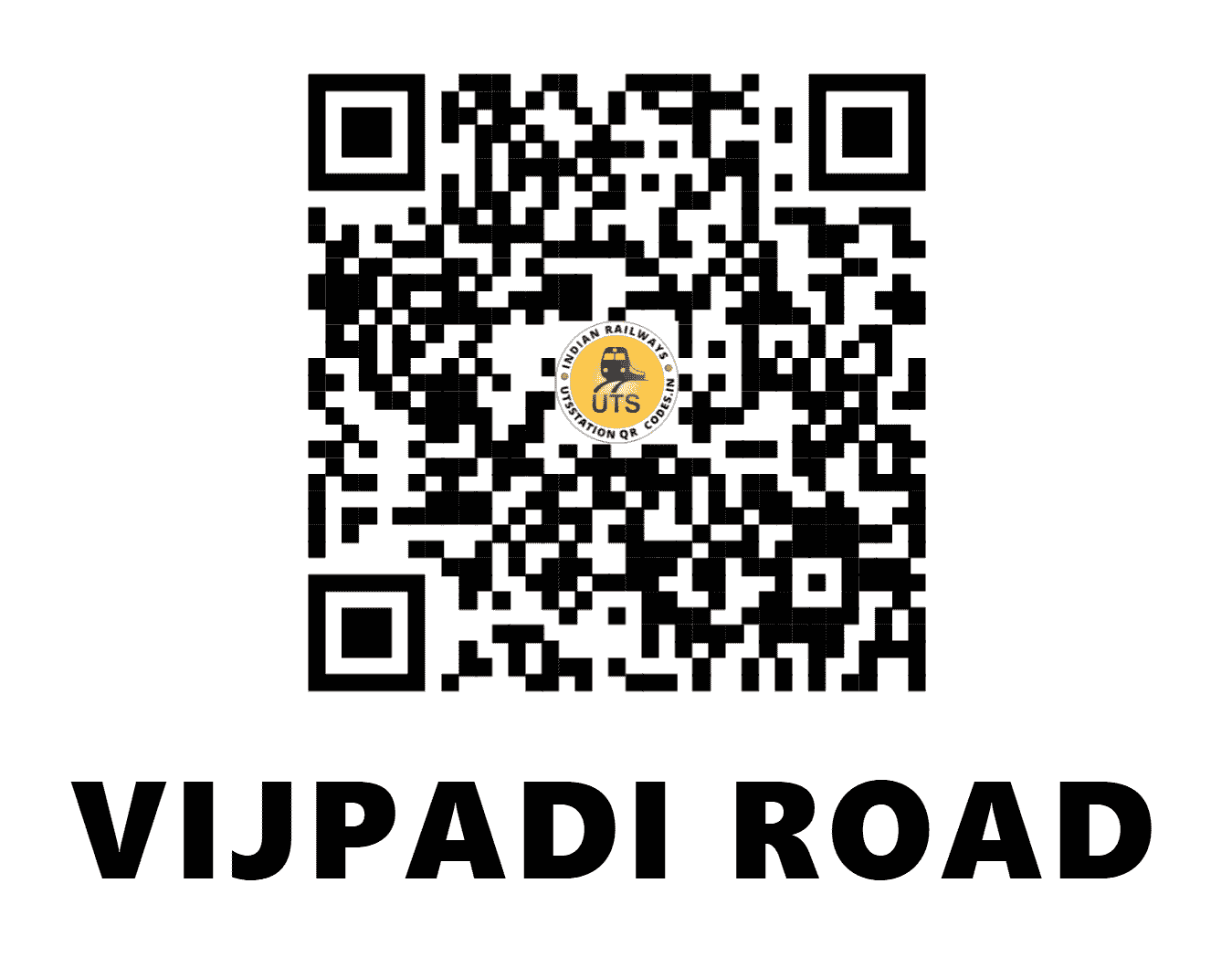 UTS QR Code for VIJPADI ROAD - VJD (WR - GUJARAT)