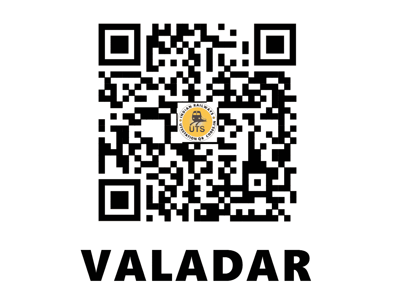 UTS QR Code for VALADAR - VLDR (WR - GUJARAT)