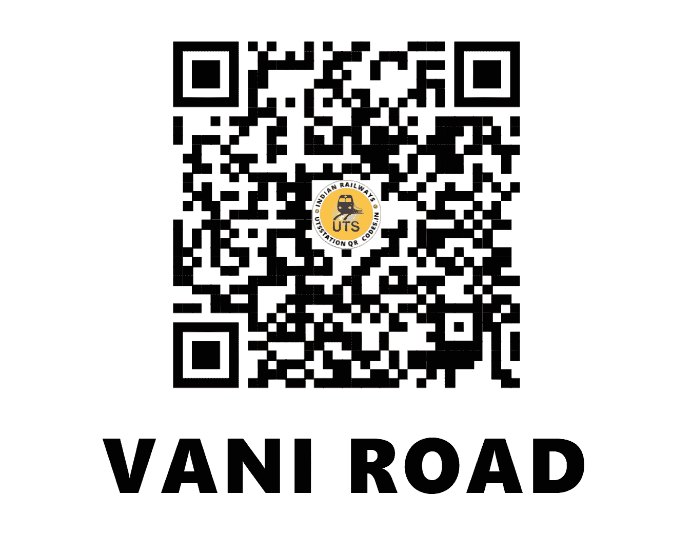 UTS QR Code for VANI ROAD - VNRD (WR - GUJARAT)