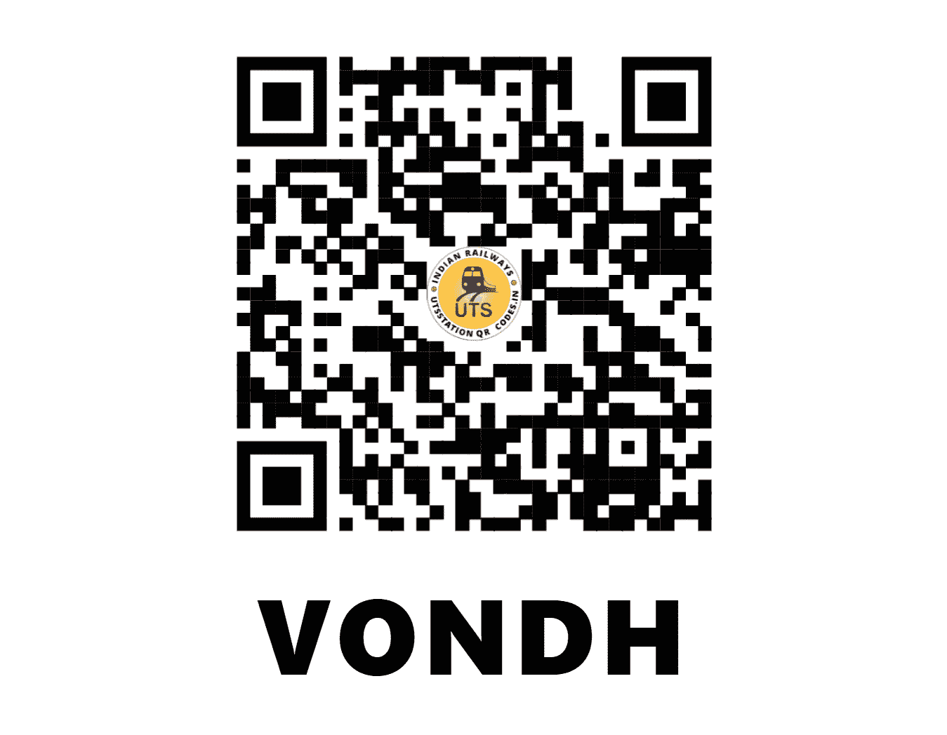 UTS QR Code for VONDH - VONB (WR - GUJARAT)