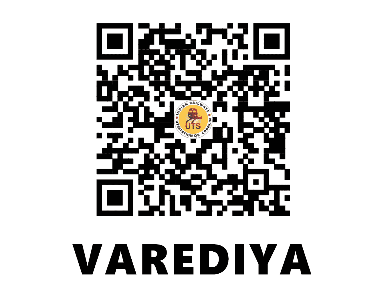 UTS QR Code for VAREDIYA - VRE (WR - GUJARAT)