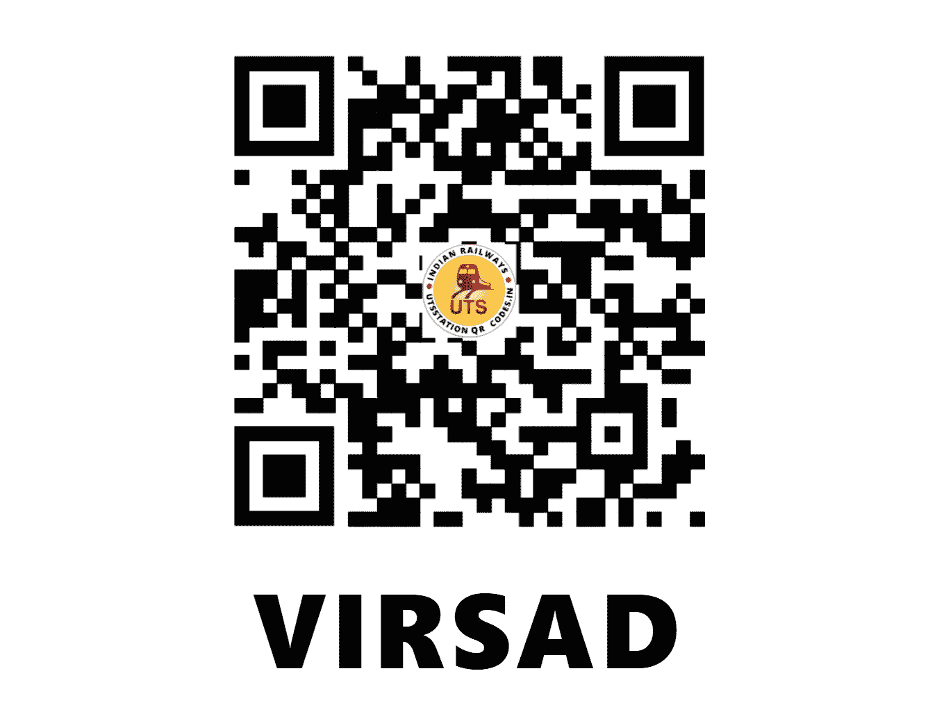 UTS QR Code for VIRSAD - VRS (WR - GUJARAT)