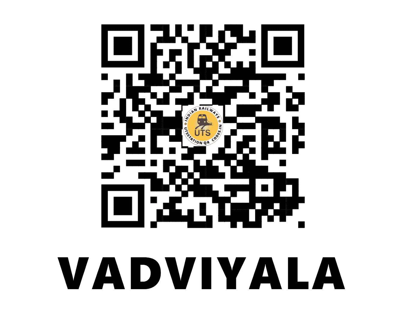 UTS QR Code for VADVIYALA - VVL (WR - GUJARAT)