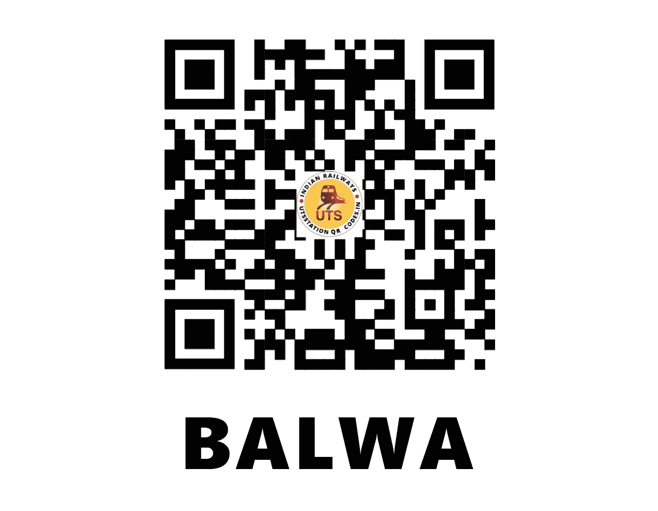 UTS QR Code for BALWA - WAB (WR - GUJARAT)