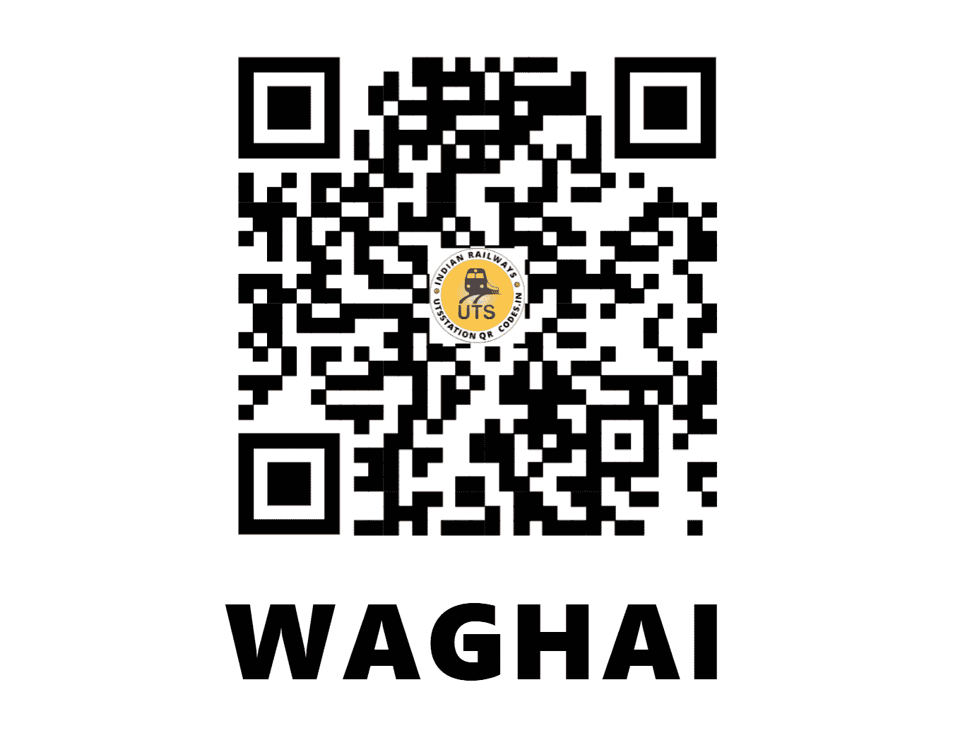 UTS QR Code for WAGHAI - WGI (WR - GUJARAT)