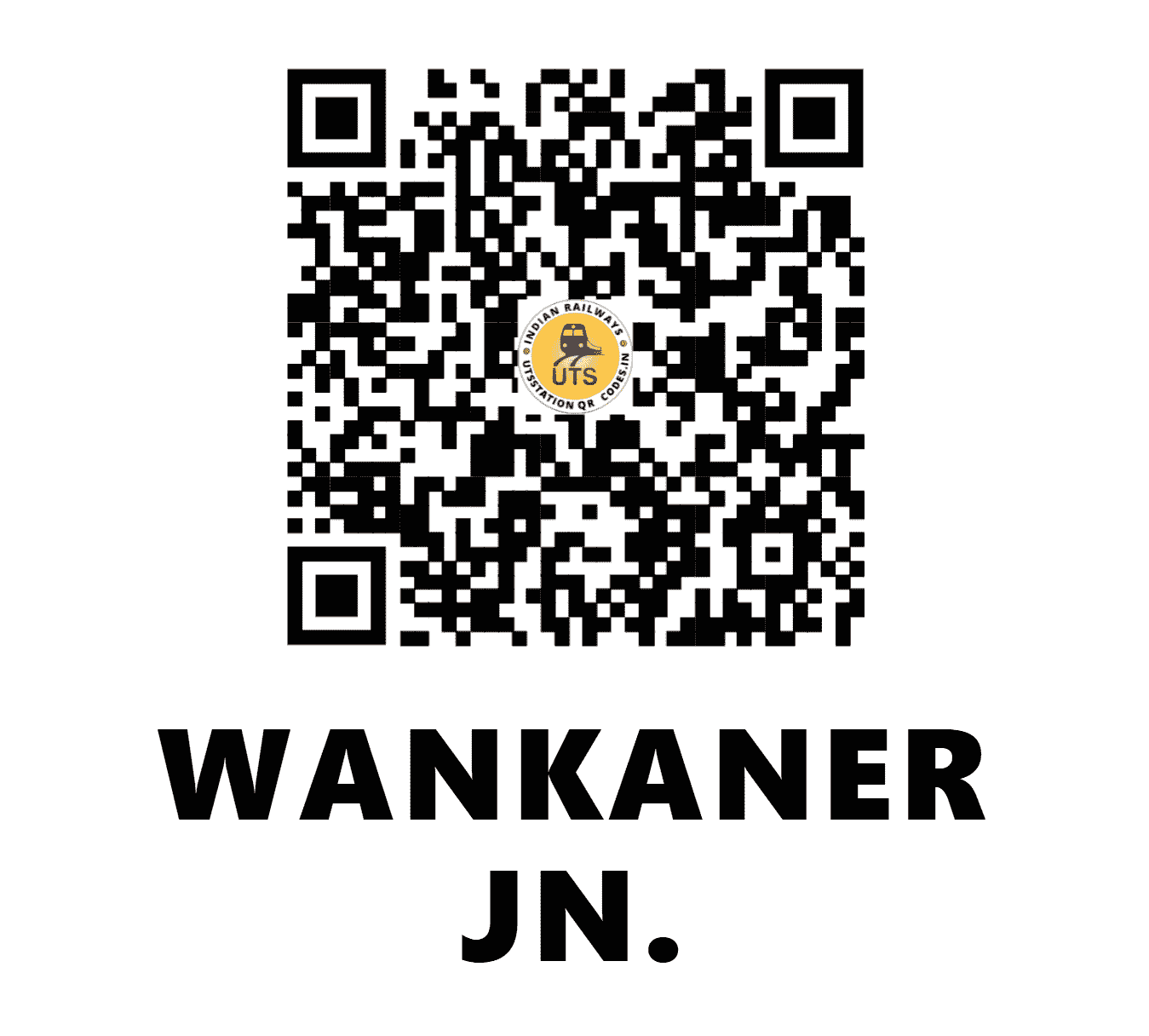 UTS QR Code for WANKANER JN. - WKR (WR - GUJARAT)