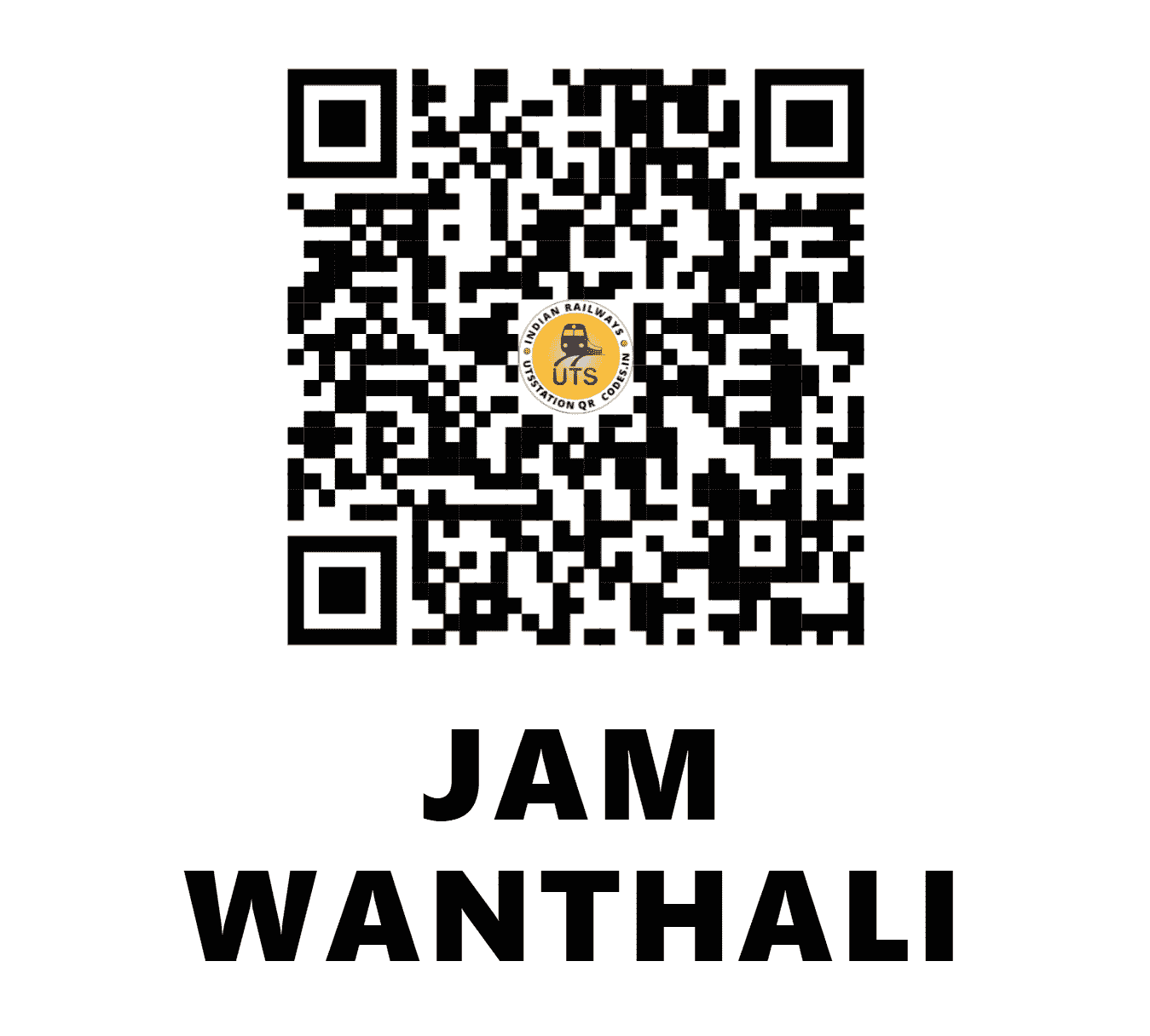 UTS QR Code for JAM WANTHALI - WTJ (WR - GUJARAT)