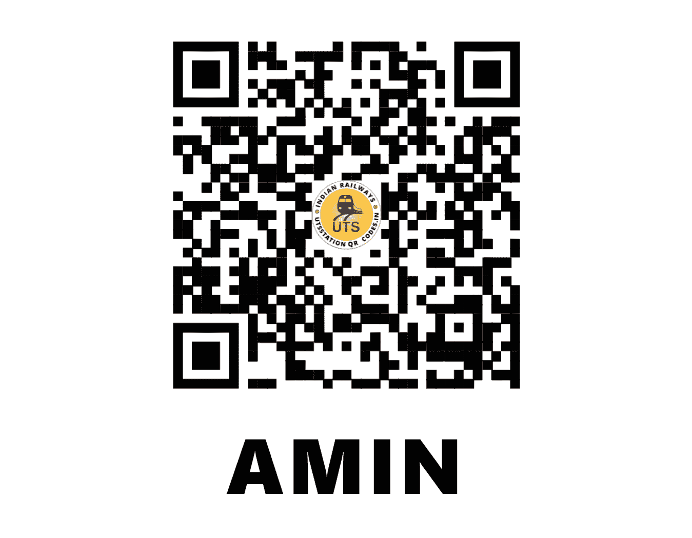 UTS QR Code for AMIN - AMIN (NR - HARYANA)