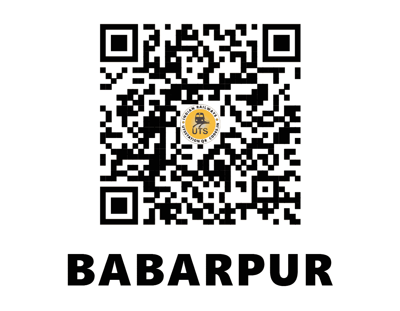 UTS QR Code for BABARPUR - BBDE (NR - HARYANA)