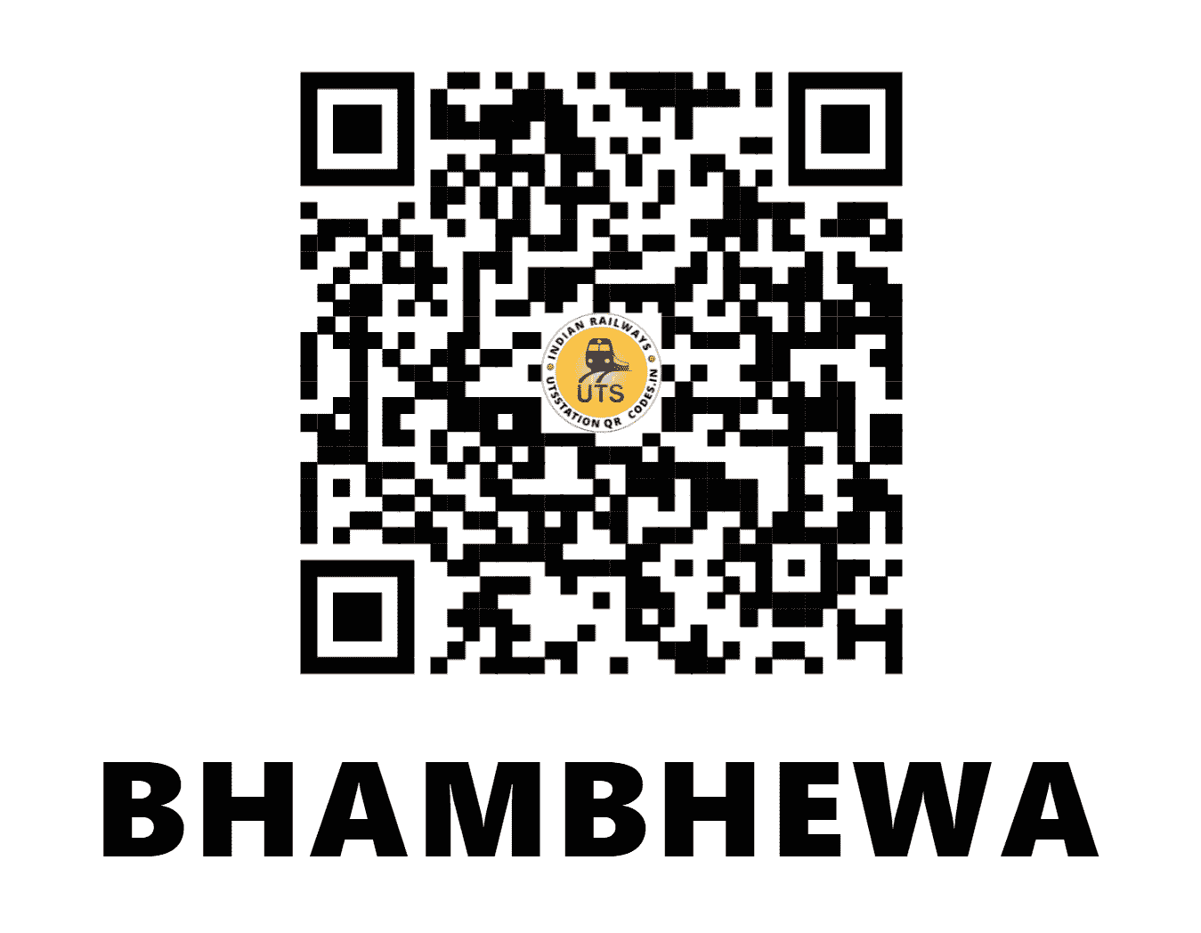 UTS QR Code for BHAMBHEWA - BHMW (NR - HARYANA)