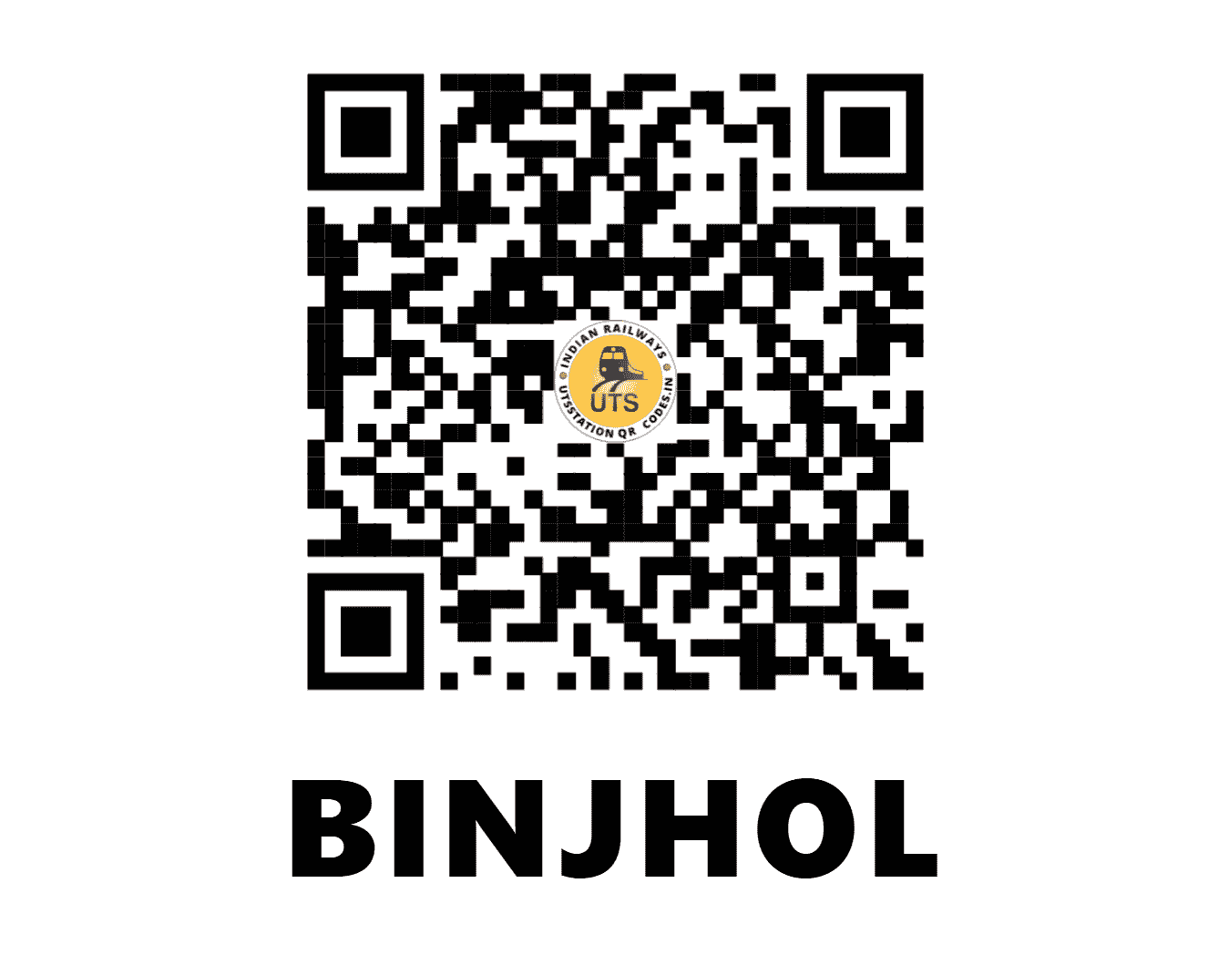 UTS QR Code for BINJHOL - BNJL (NR - HARYANA)
