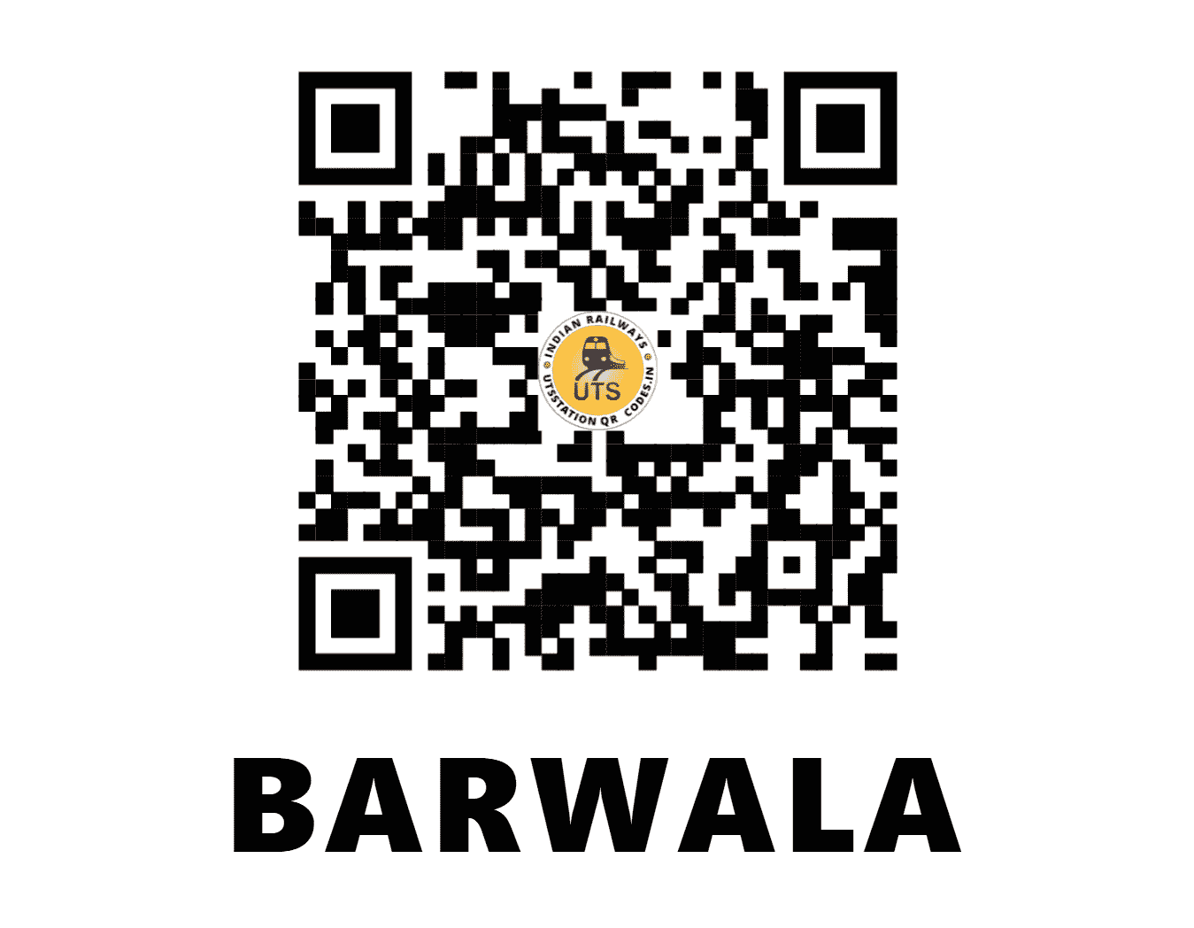 UTS QR Code for BARWALA - BXC (NR - HARYANA)