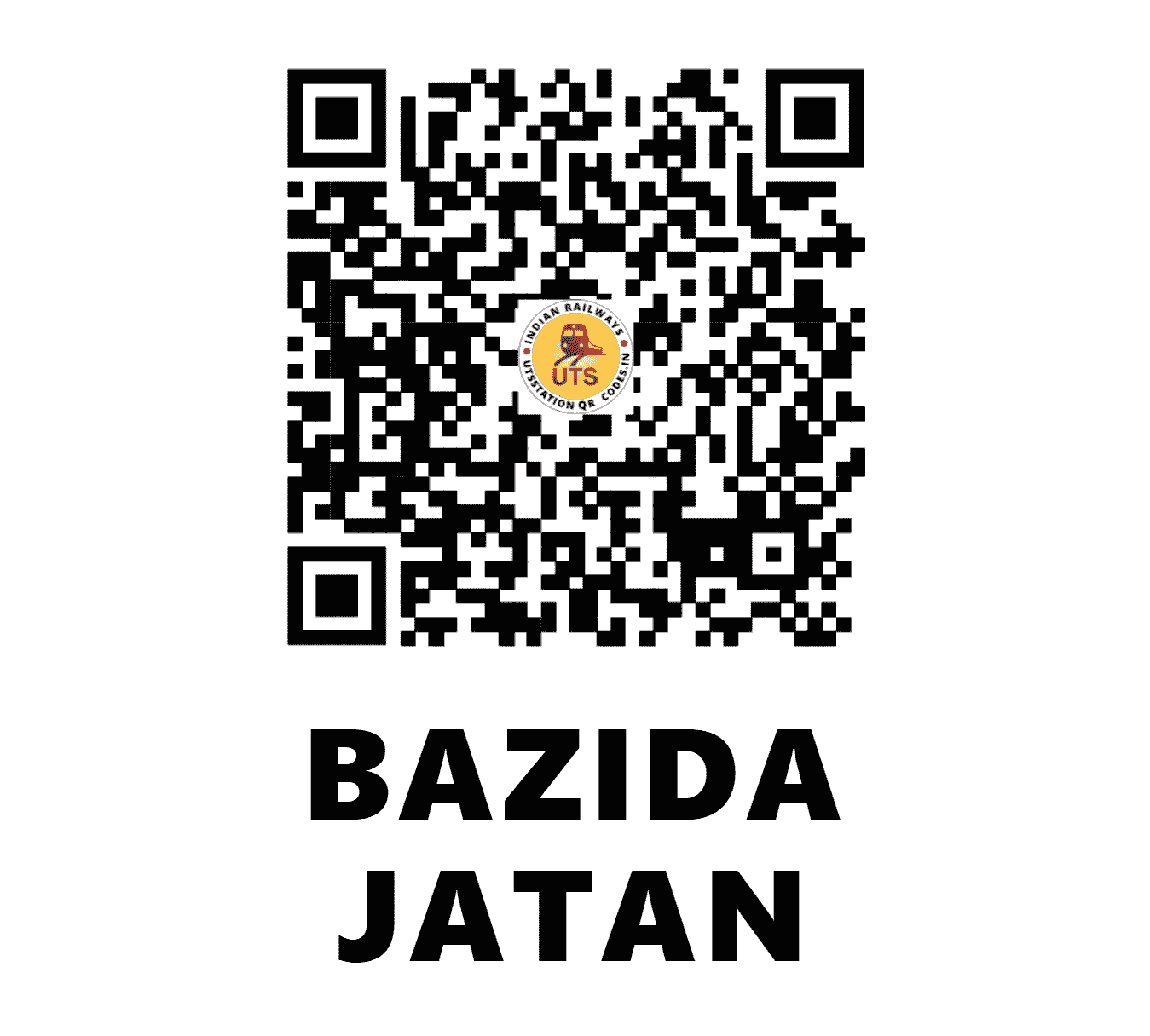 UTS QR Code for BAZIDA JATAN - BZJT (NR - HARYANA)