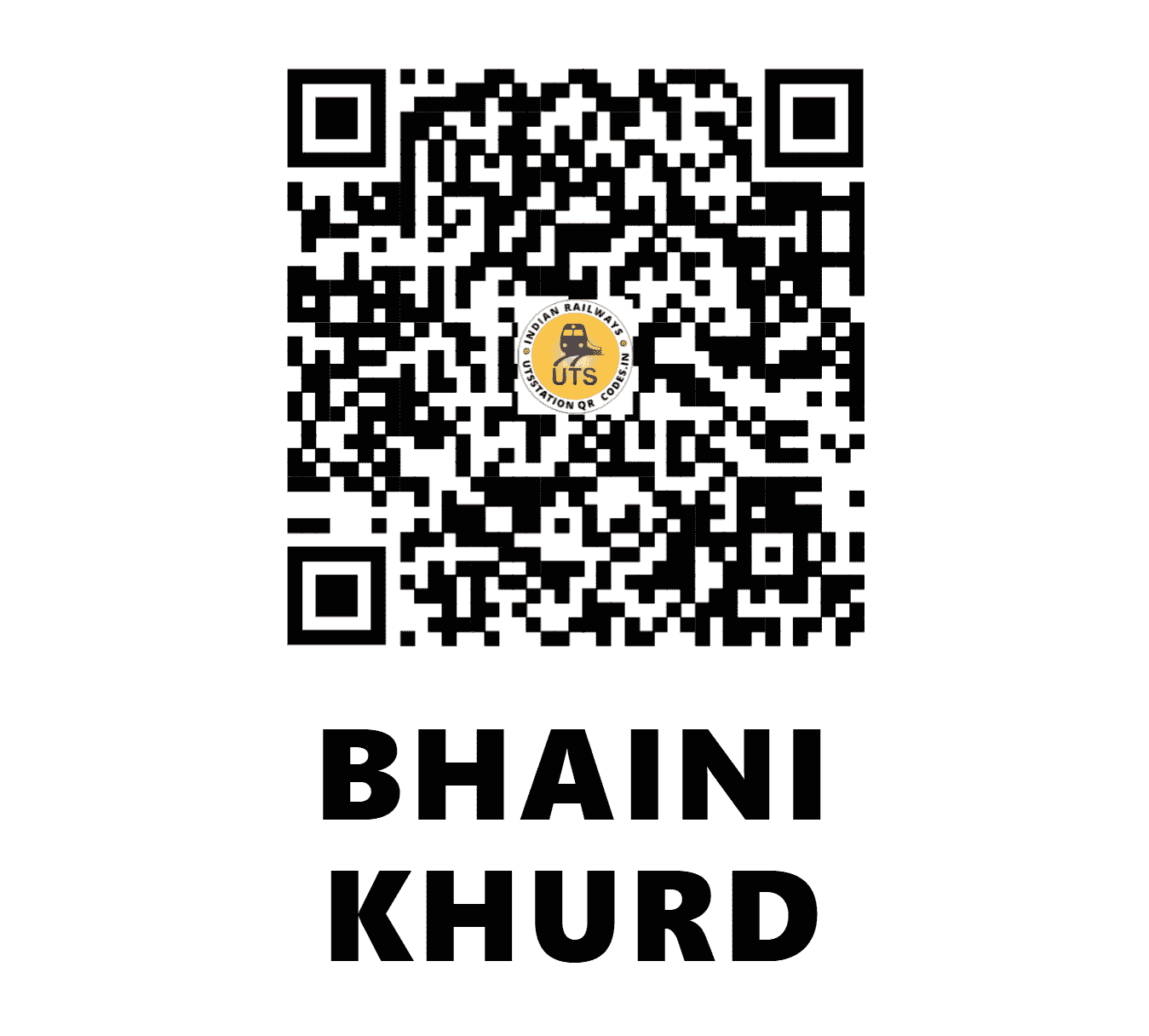 UTS QR Code for BHAINI KHURD - BZK (NR - HARYANA)