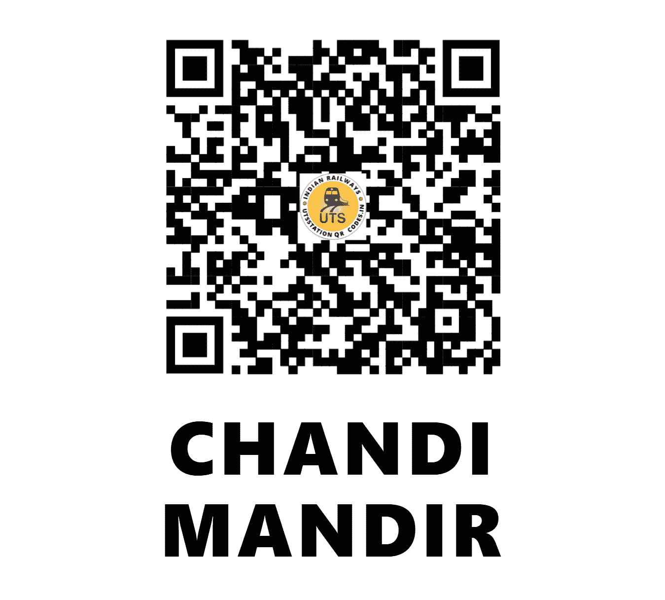 UTS QR Code for CHANDI MANDIR - CNDM (NR - HARYANA)