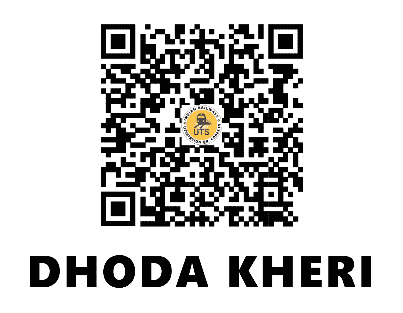 UTS QR Code for DHODA KHERI - DHKR (NR - HARYANA)