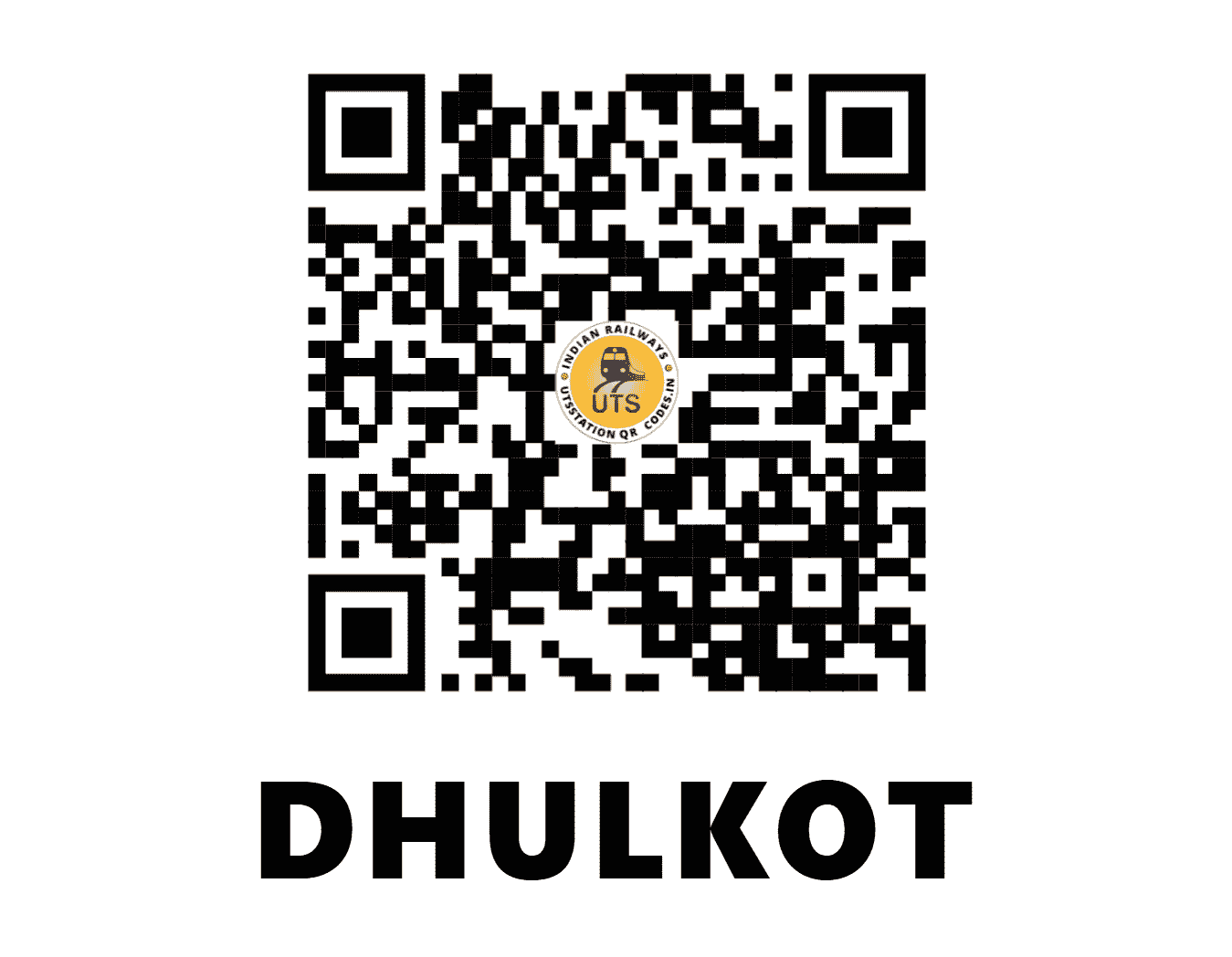 UTS QR Code for DHULKOT - DKT (NR - HARYANA)