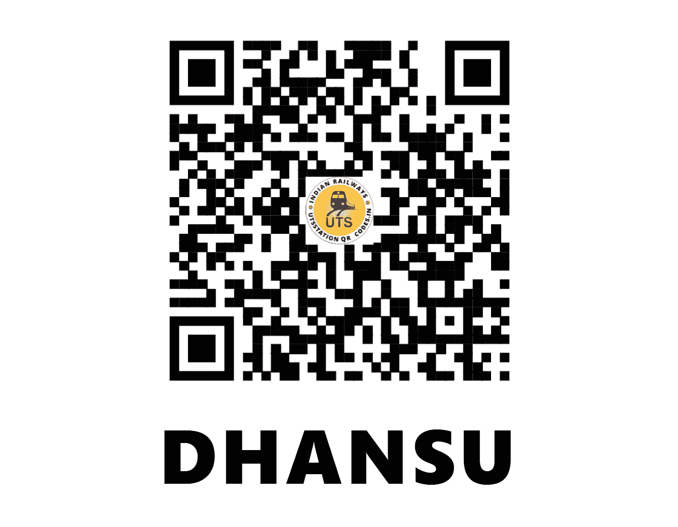 UTS QR Code for DHANSU - DNX (NR - HARYANA)