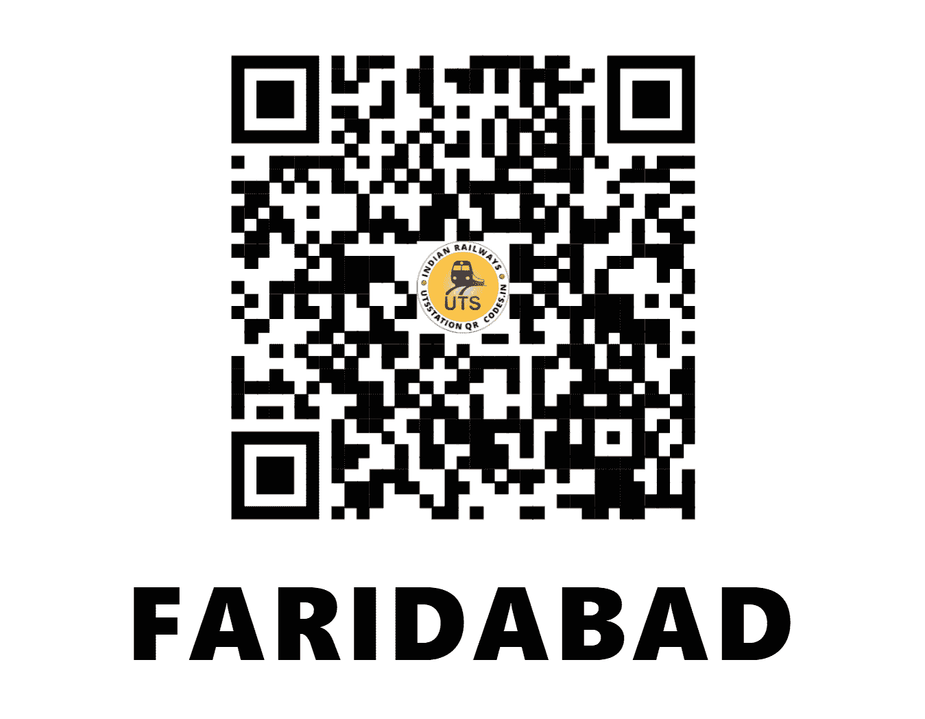 UTS QR Code for FARIDABAD - FDB (NR - HARYANA)