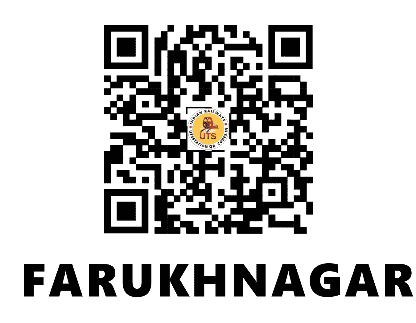 UTS QR Code for FARUKHNAGAR - FN (NR - HARYANA)
