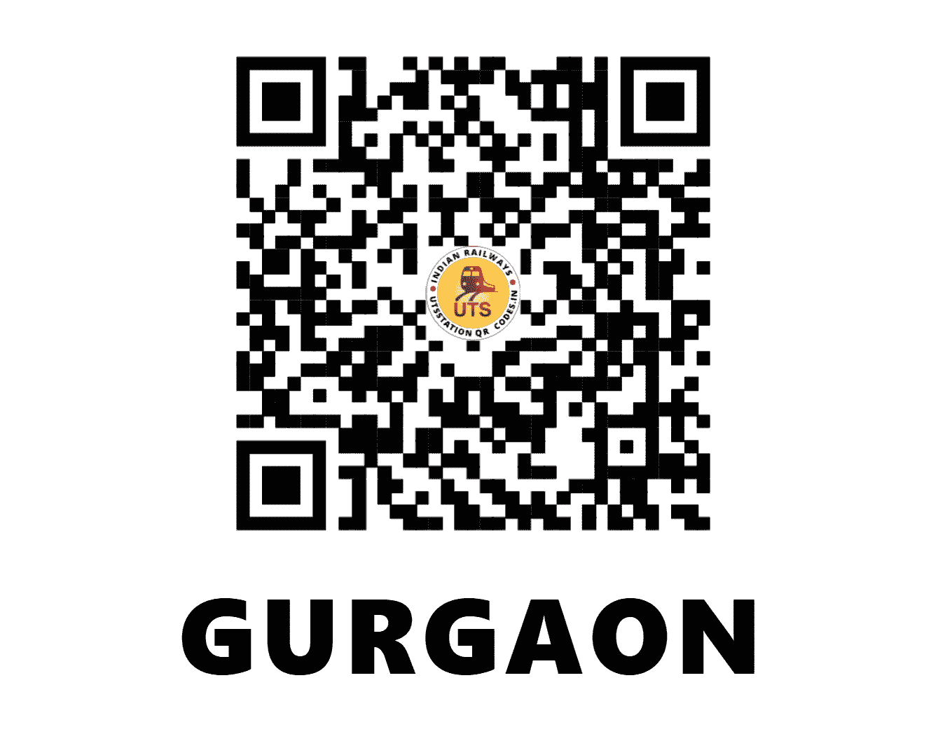 UTS QR Code for GURGAON - GGN (NR - HARYANA)