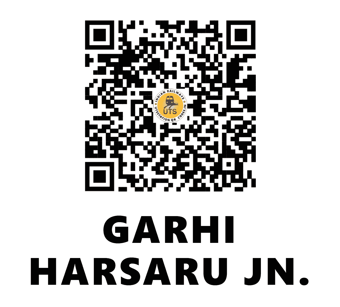 UTS QR Code for GARHI HARSARU JN. - GHH (NR - HARYANA)