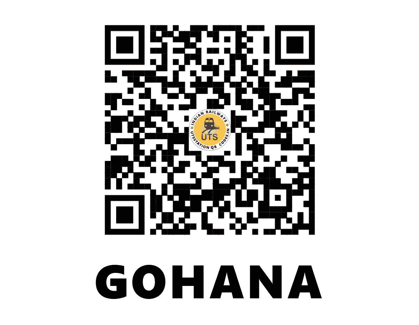 UTS QR Code for GOHANA - GHNA (NR - HARYANA)
