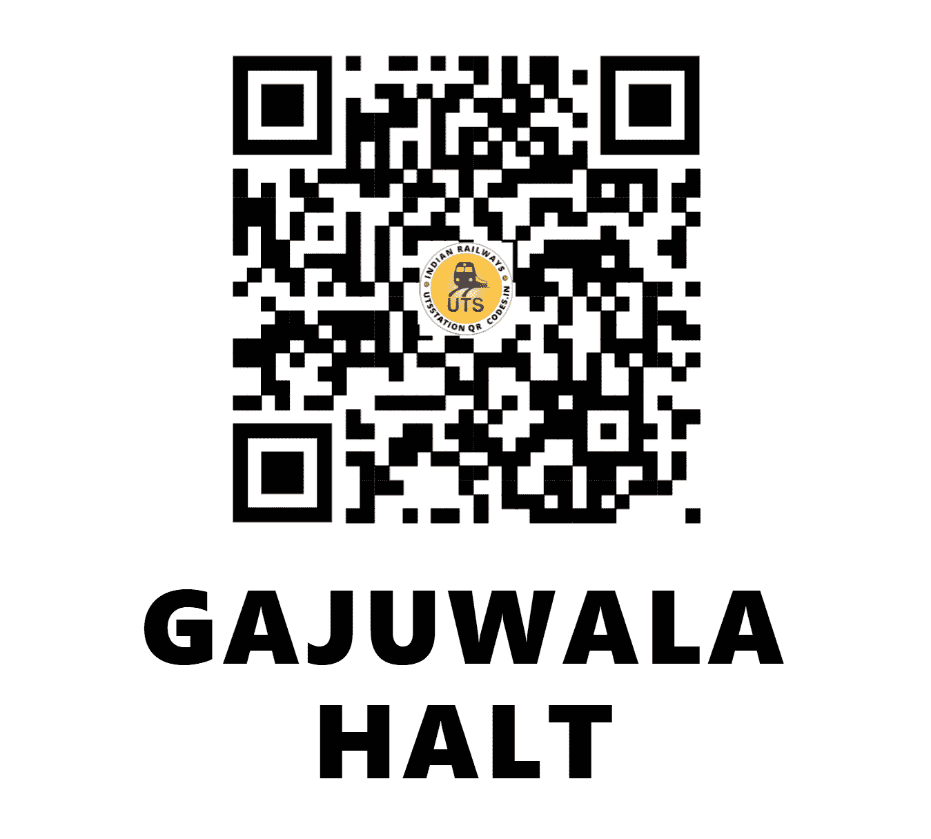 UTS QR Code for GAJUWALA HALT - GJW (NR - HARYANA)