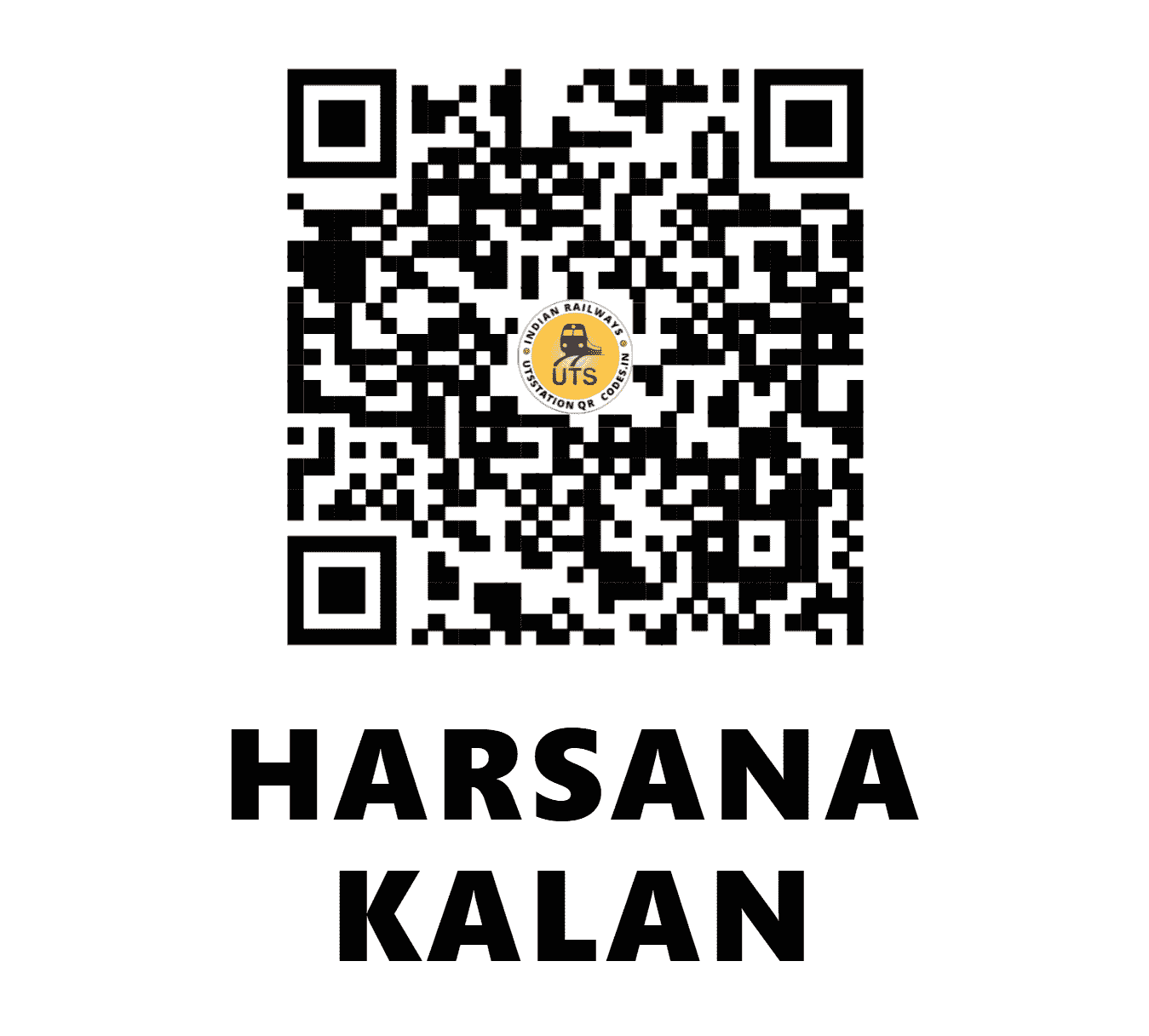 UTS QR Code for HARSANA KALAN - HNN (NR - HARYANA)