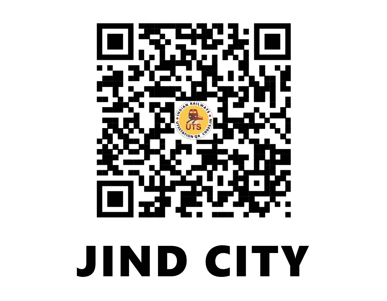 UTS QR Code for JIND CITY - JCY (NR - HARYANA)