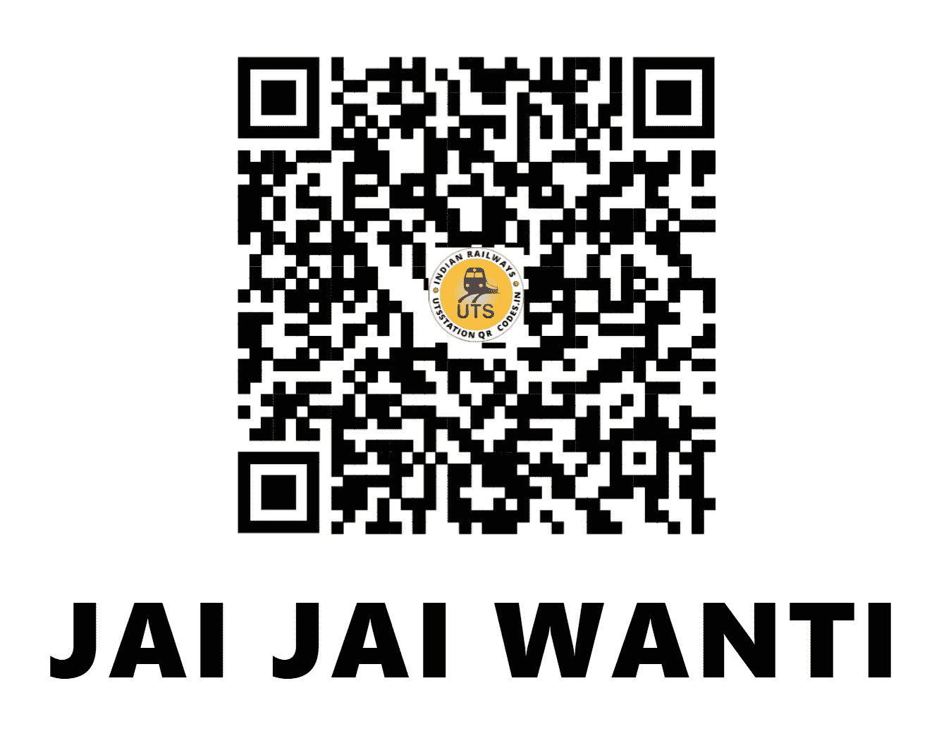 UTS QR Code for JAI JAI WANTI - JJT (NR - HARYANA)