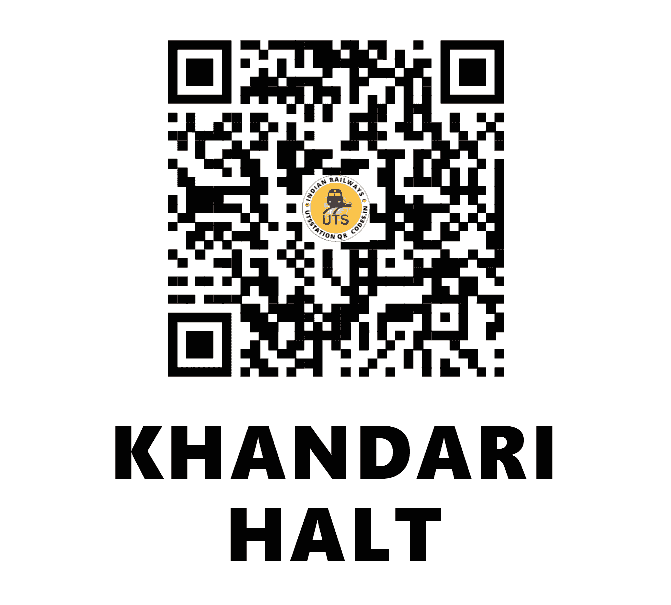 UTS QR Code for KHANDARI HALT - KHDR (NR - HARYANA)
