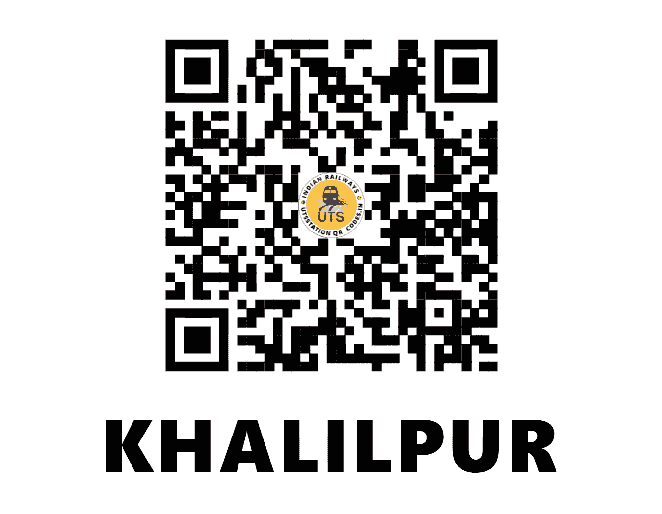 UTS QR Code for KHALILPUR - KIP (NR - HARYANA)