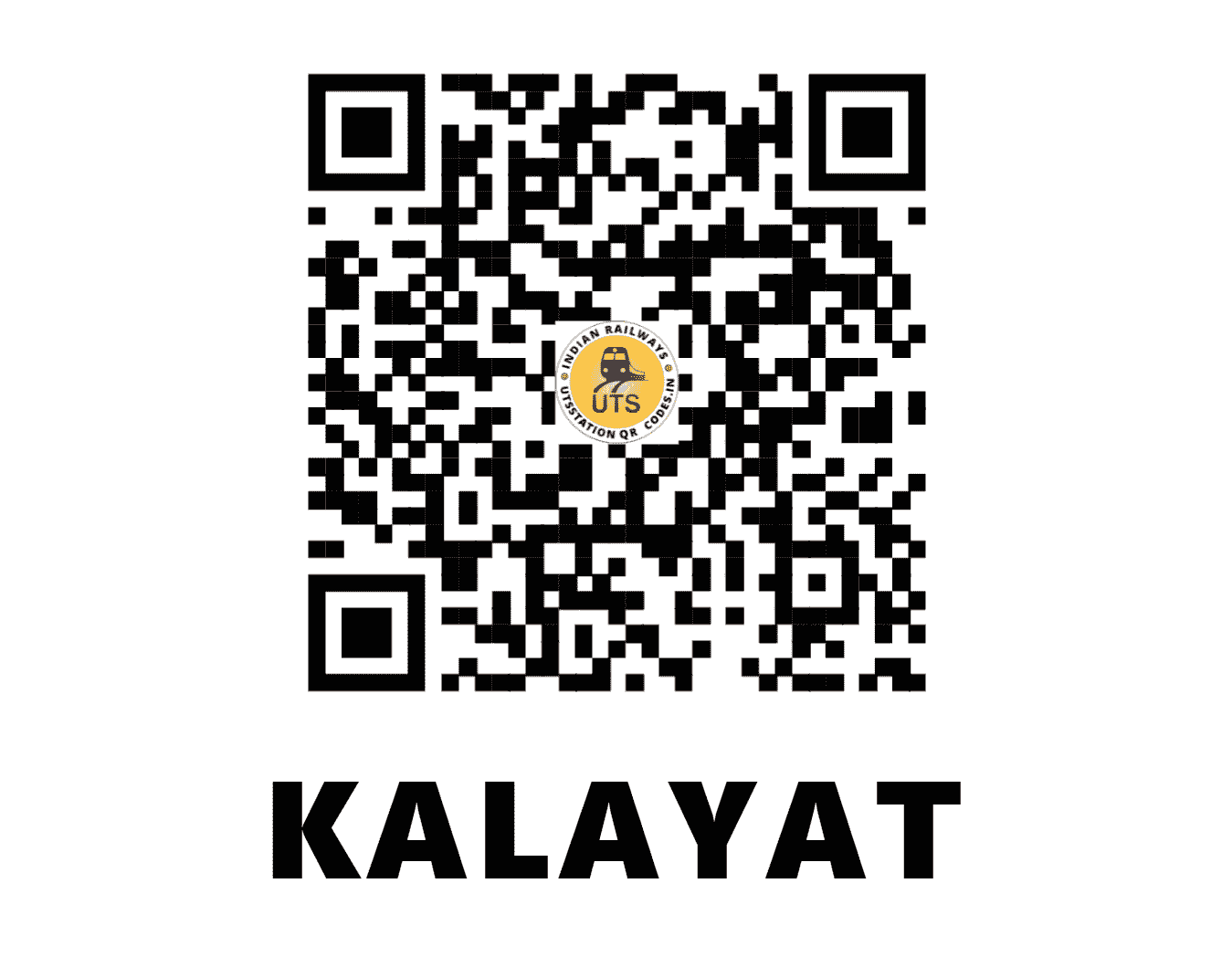 UTS QR Code for KALAYAT - KIY (NR - HARYANA)