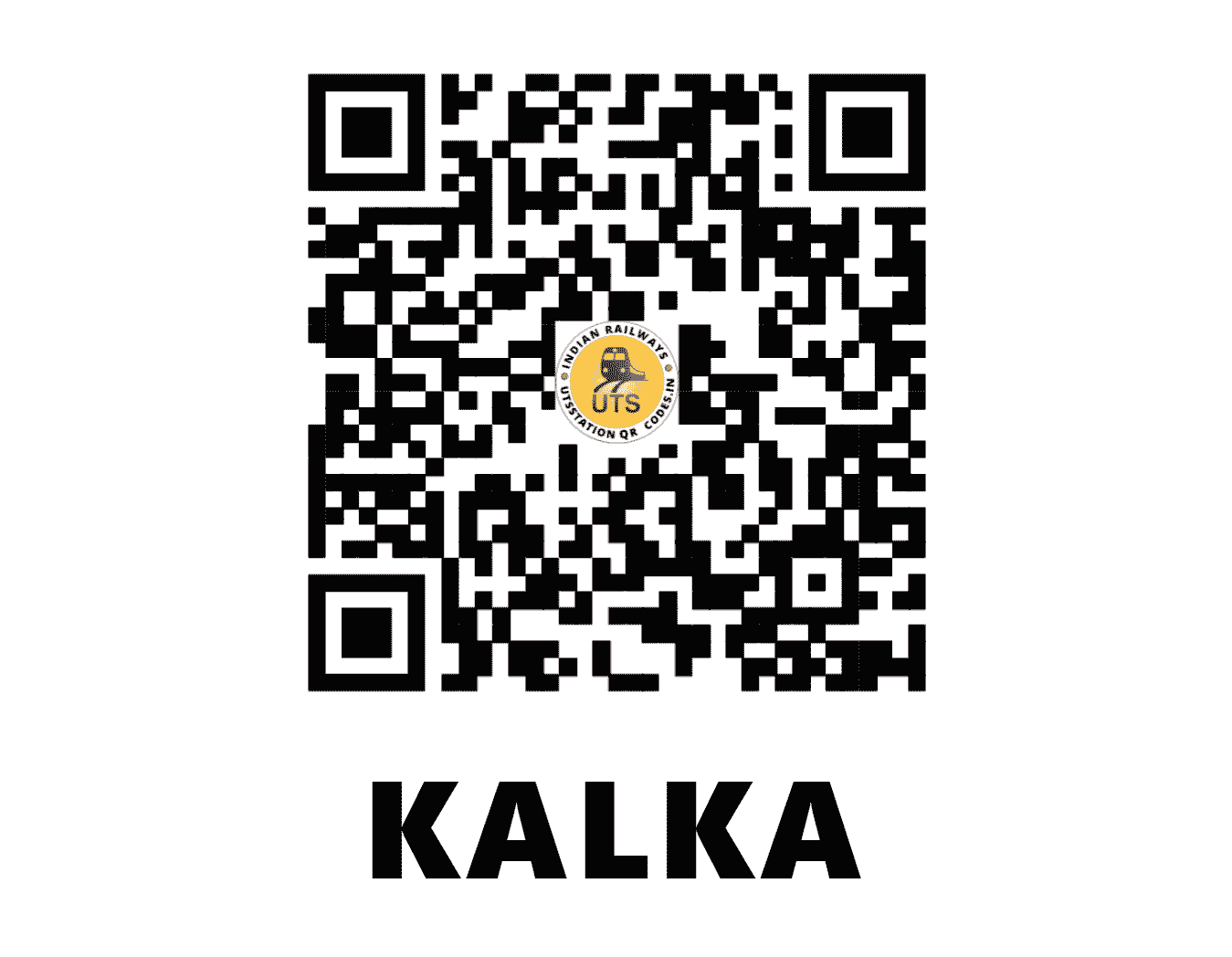 UTS QR Code for KALKA - KLK (NR - HARYANA)