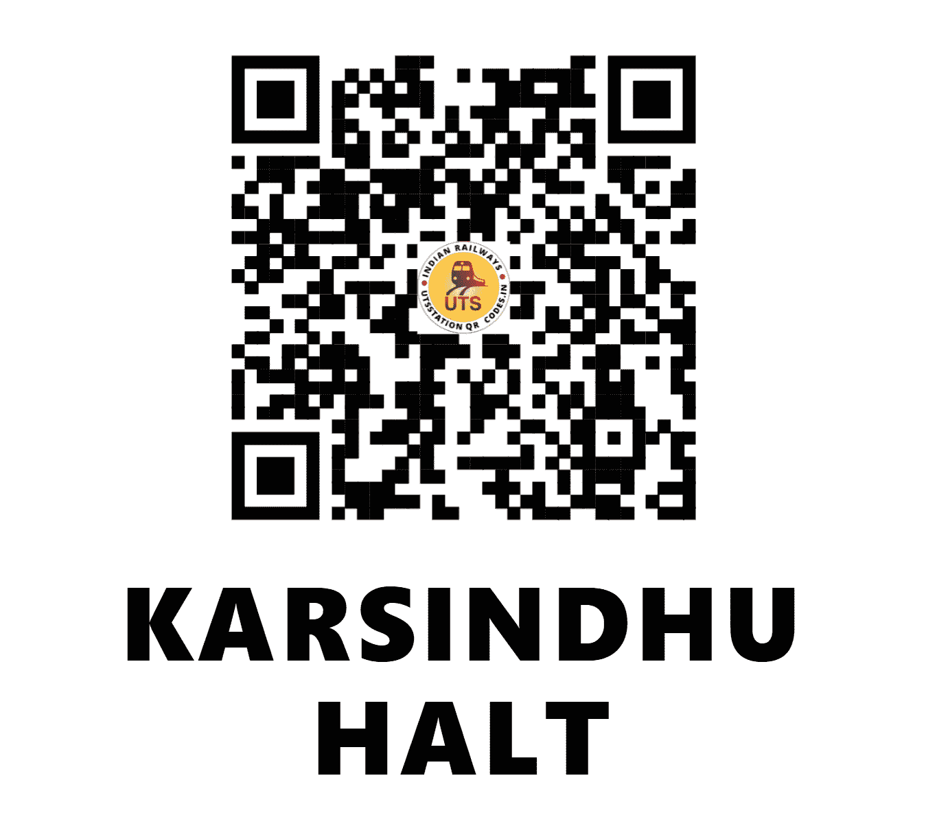 UTS QR Code for KARSINDHU HALT - KSDE (NR - HARYANA)