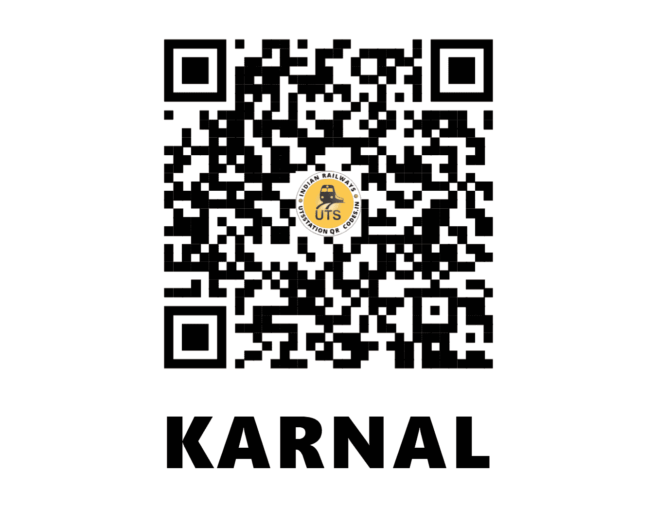 UTS QR Code for KARNAL - KUN (NR - HARYANA)