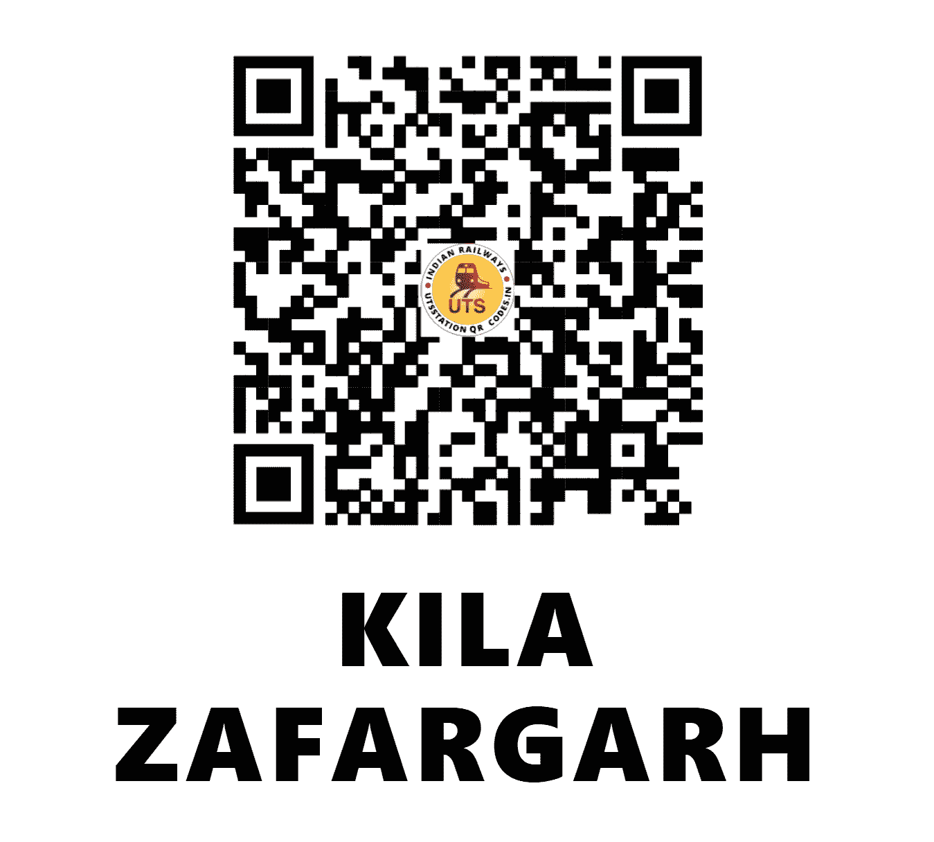 UTS QR Code for KILA ZAFARGARH - KZH (NR - HARYANA)