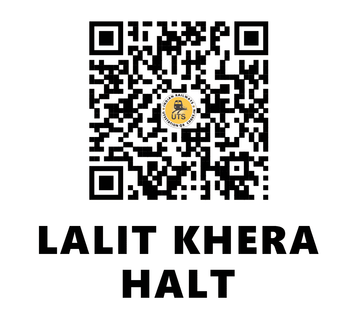 UTS QR Code for LALIT KHERA HALT - LTKR (NR - HARYANA)