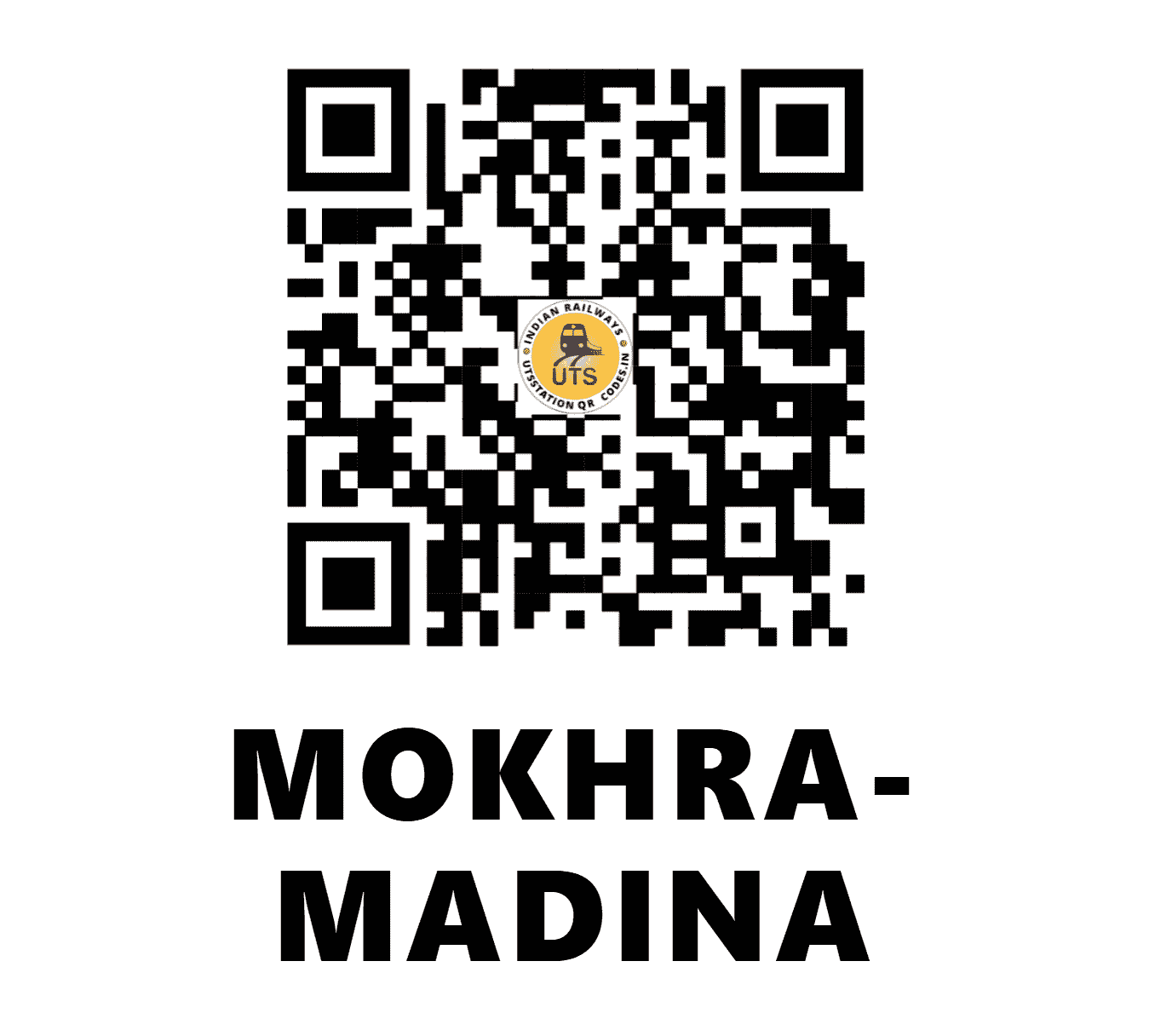 UTS QR Code for MOKHRA-MADINA - MKMN (NR - HARYANA)